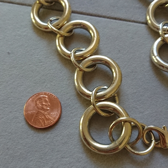 J. Crew stunning Chunky Gold Tone Chain Link Statement Necklace - Picture 2 of 8